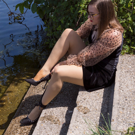Black dress in the Danube