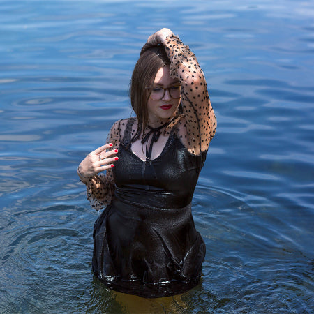 Black dress in the Danube